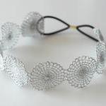 Silver Metallic Circle Lac..