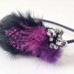 Purple Feather Haedband