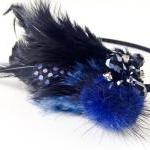 Blue Feather Haedband
