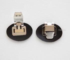 FREE SHIPPING-10pcs(5pairs) Synthetic leather back shoe clips - Black Color