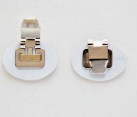 FREE SHIPPING-10pcs(5pairs) Synthetic leather back shoe clips - White Color